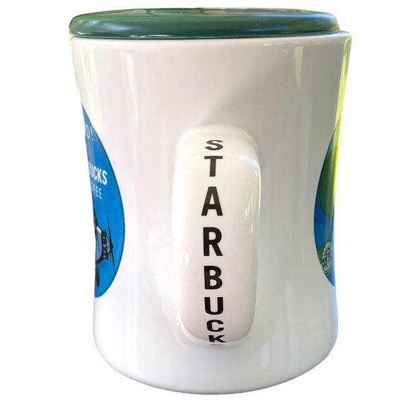 Starbucks Vintage 2001 Barista C'Mon Board Diner Style Coffee Mug Airplane - Picture 2 of 15